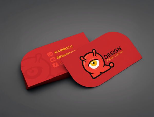 BUSINESS CARD, 400 GSM, CUSTOM DIE CUT, MATT LAMINATION,