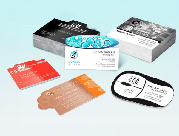 BUSINESS CARD, 400 GSM, CUSTOM DIE CUT, MATT LAMINATION, - Image 3