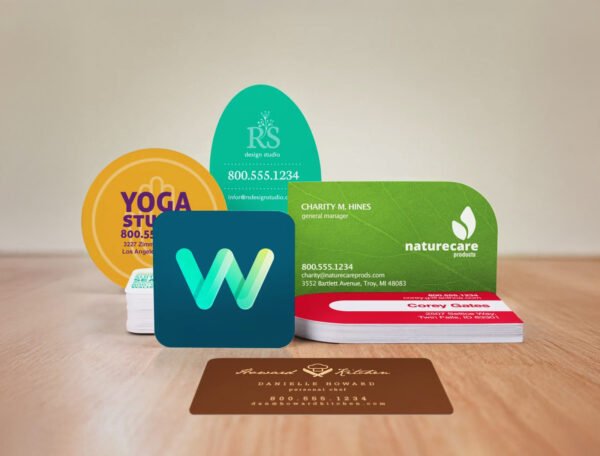 BUSINESS CARD, 400 GSM, CUSTOM DIE CUT, MATT LAMINATION, - Image 4