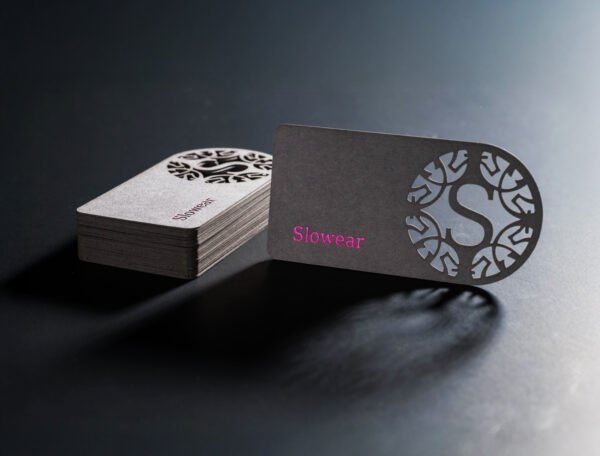 BUSINESS CARD, 400 GSM, CUSTOM DIE CUT, MATT LAMINATION, - Image 2
