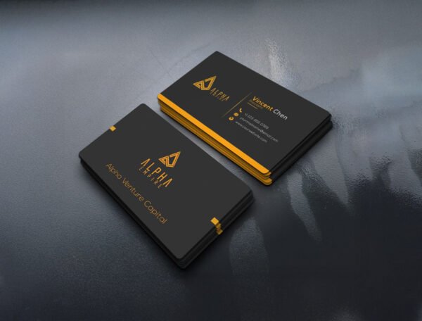 BUSINESS CARD, 400 GSM, ROUNDED CORNER, GOLD FOIL, MATT LAMINATION, - Image 2