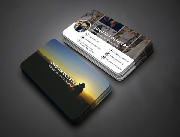 BUSINESS CARD, 350 GSM, ROUNDED CORNER, GOLD FOIL, SPOT UV, VELVET LAMINATION - Image 2