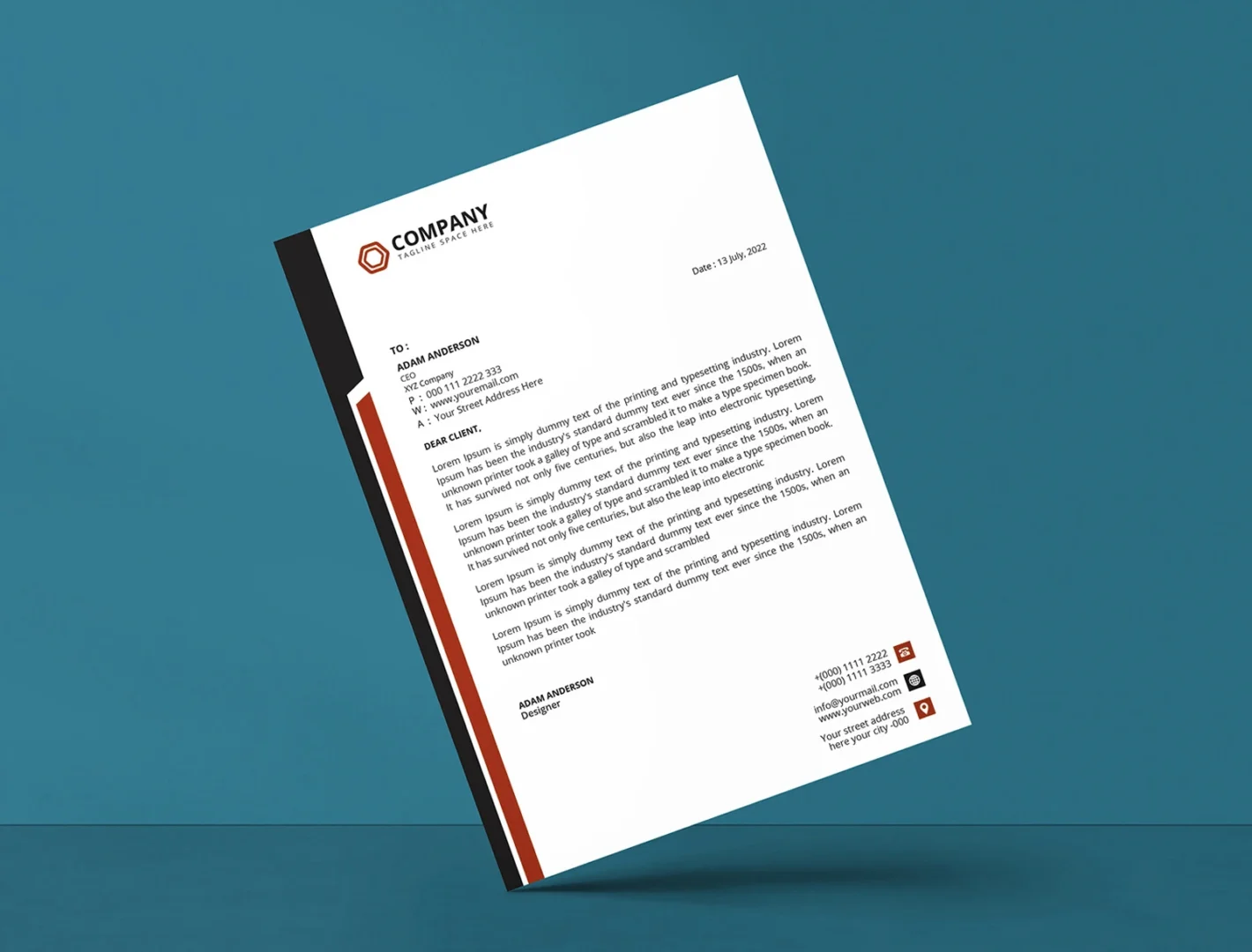 Letterhead Wood Free paper 100gsm
