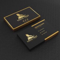 BUSINESS CARD, 400 GSM, GOLD FOIL, MATT LAMINATION-1