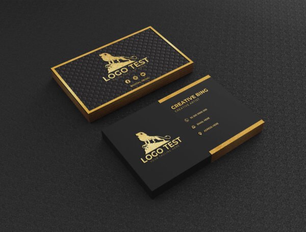 BUSINESS CARD, 400 GSM, GOLD FOIL, MATT LAMINATION - Image 2