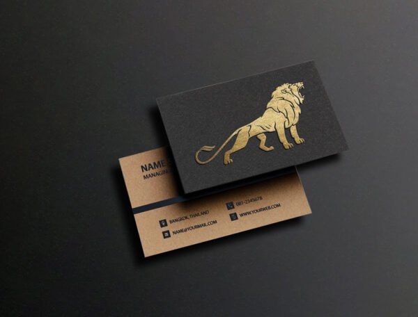 BUSINESS CARD, 400 GSM, GOLD FOIL, MATT LAMINATION - Image 3