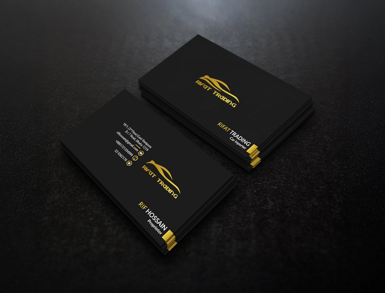 BUSINESS CARD, 400 GSM, GOLD FOIL, MATT LAMINATION-4