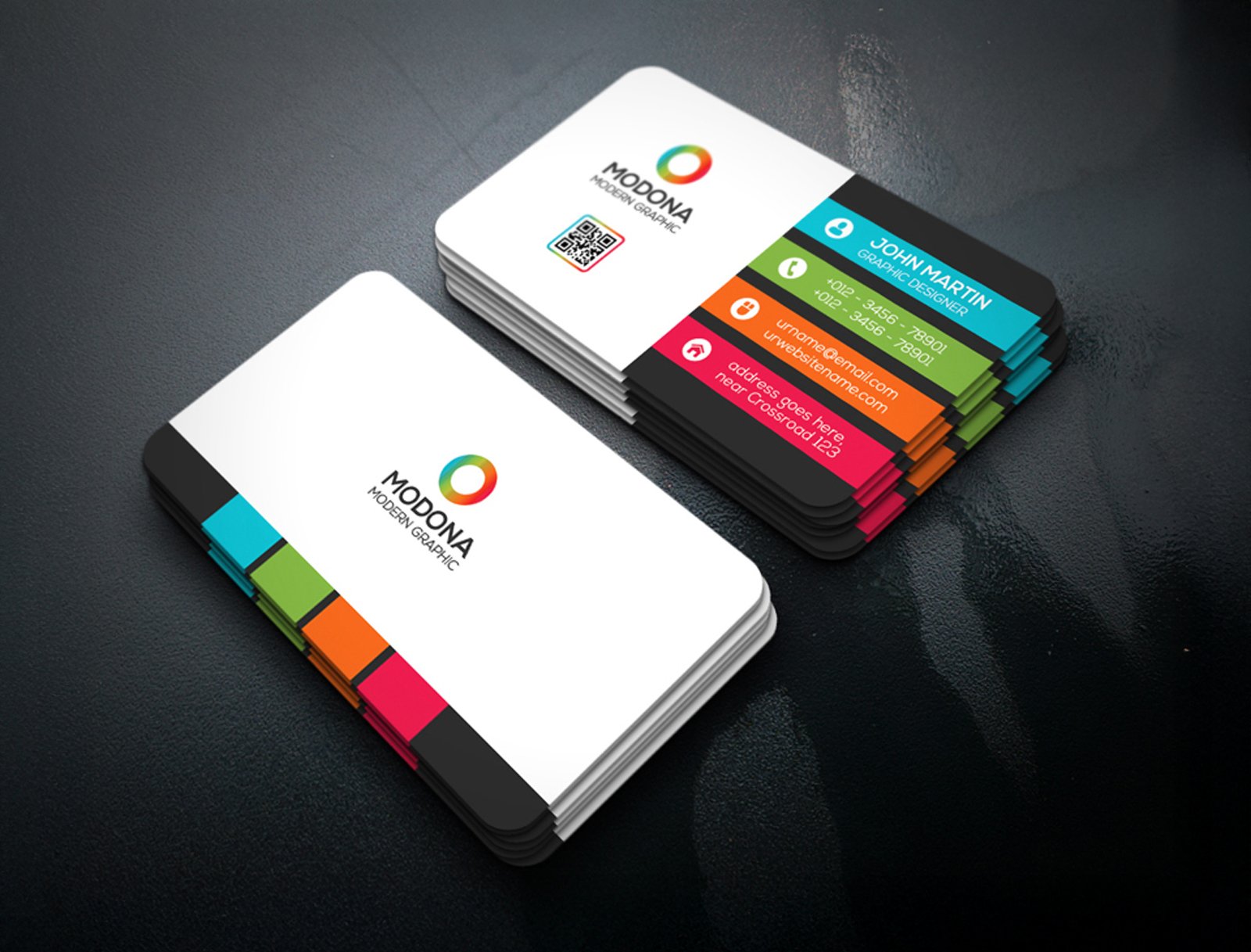 BUSINESS CARD, 400 GSM, ROUNDED CORNER, GLOSSY LAMINATION-1