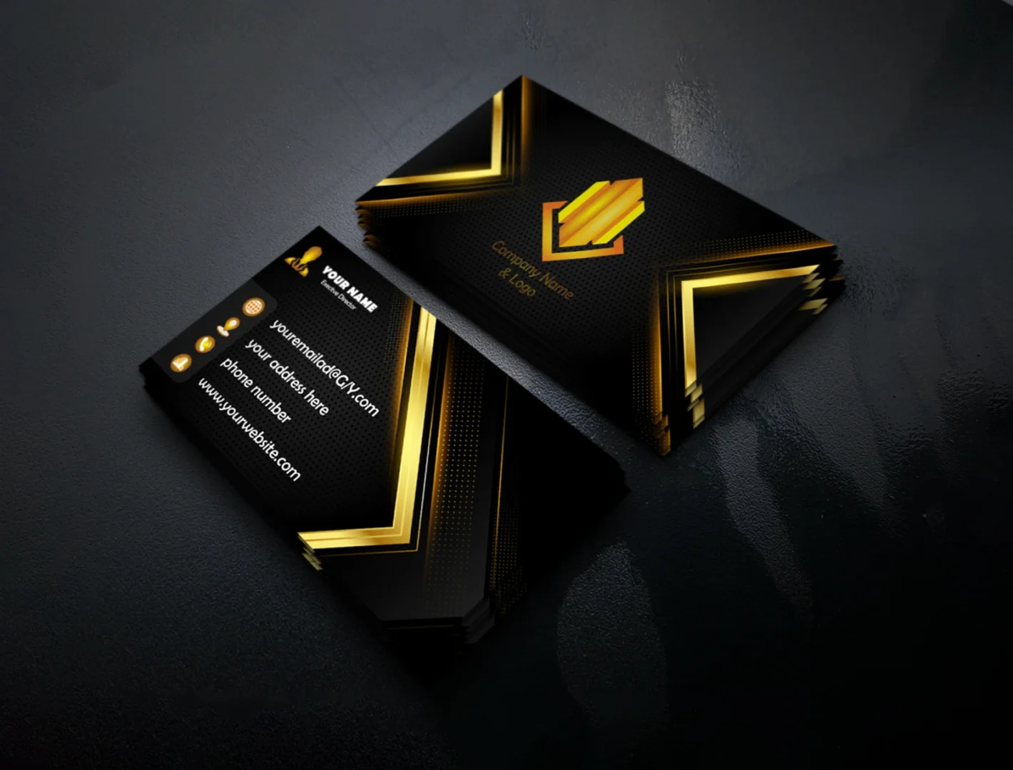 BUSINESS CARD, 400 GSM, GOLD FOIL, SPOT UV, MATT LAMINATION,