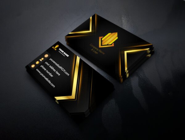 BUSINESS CARD, 400 GSM, GOLD FOIL, SPOT UV, MATT LAMINATION,