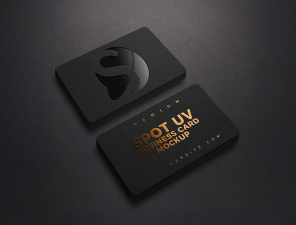 BUSINESS CARD, 400 GSM, ROUNDED CORNER, GOLD FOIL, SPOT UV, MATT LAMINATION, - Image 3