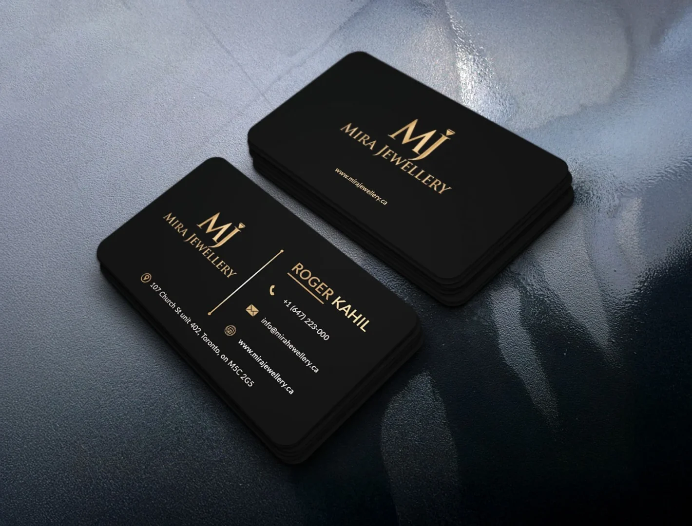 BUSINESS CARD, 400 GSM, ROUNDED CORNER, GOLD FOIL, SPOT UV, MATT LAMINATION,