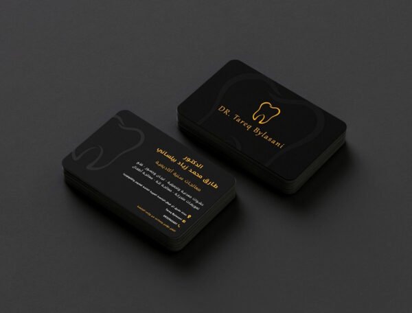 BUSINESS CARD, 400 GSM, ROUNDED CORNER, GOLD FOIL, SPOT UV, MATT LAMINATION, - Image 4