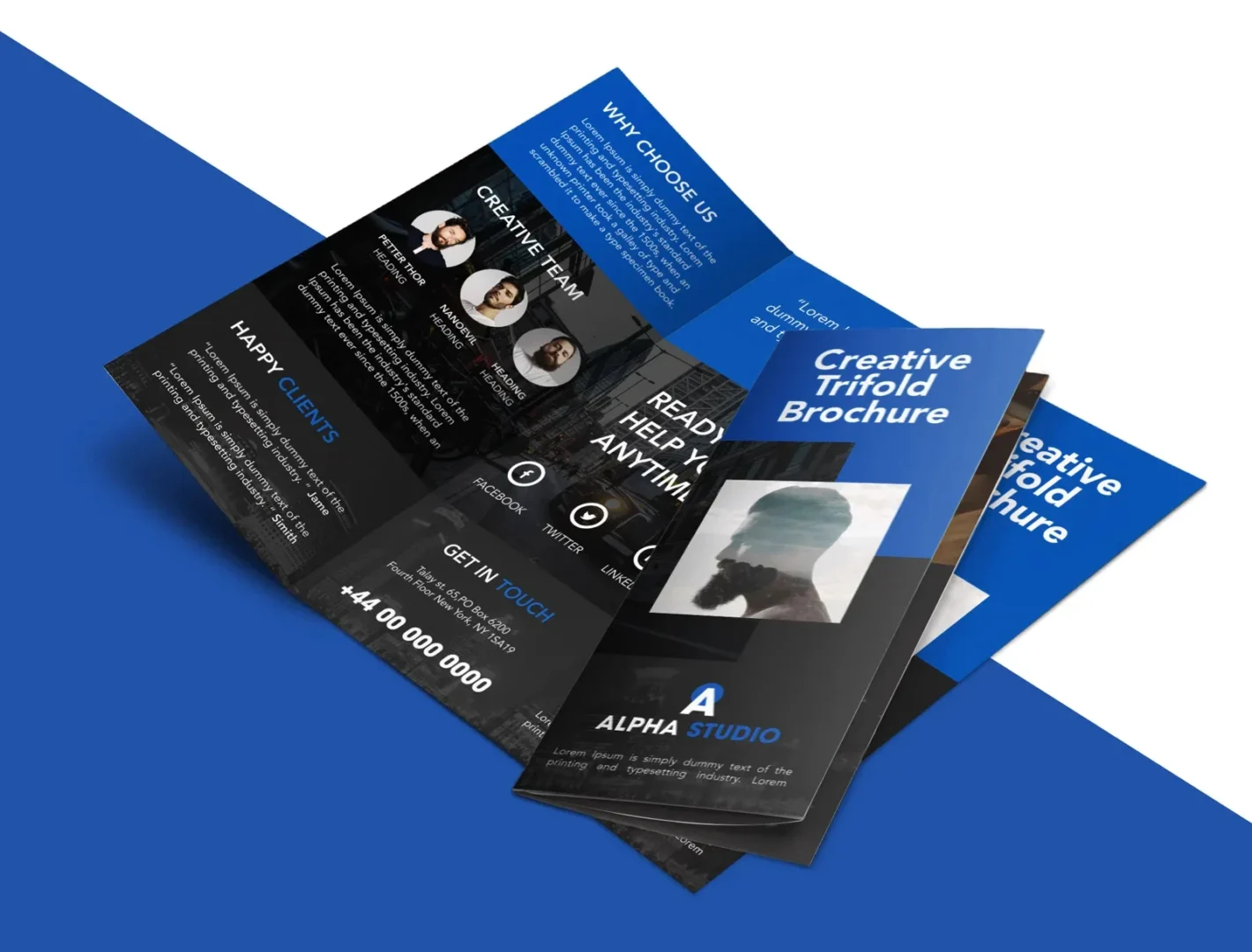 100 GSM Woodfree Brochure (Size: A3 Tryfold)