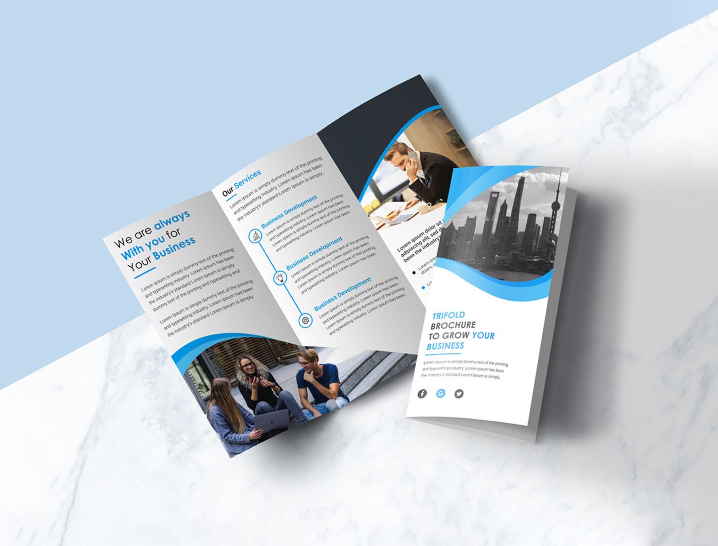100 GSM Woodfree Brochure (Size: B4 Tryfold)