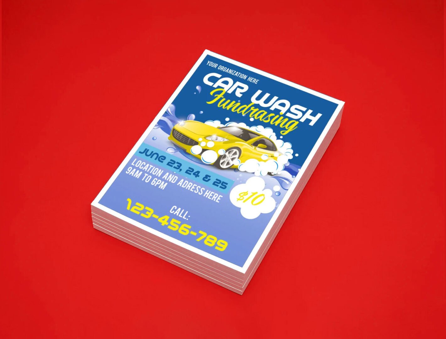 100 GSM Woodfree Paper Car Mat 4 Color Size 42x60 cm