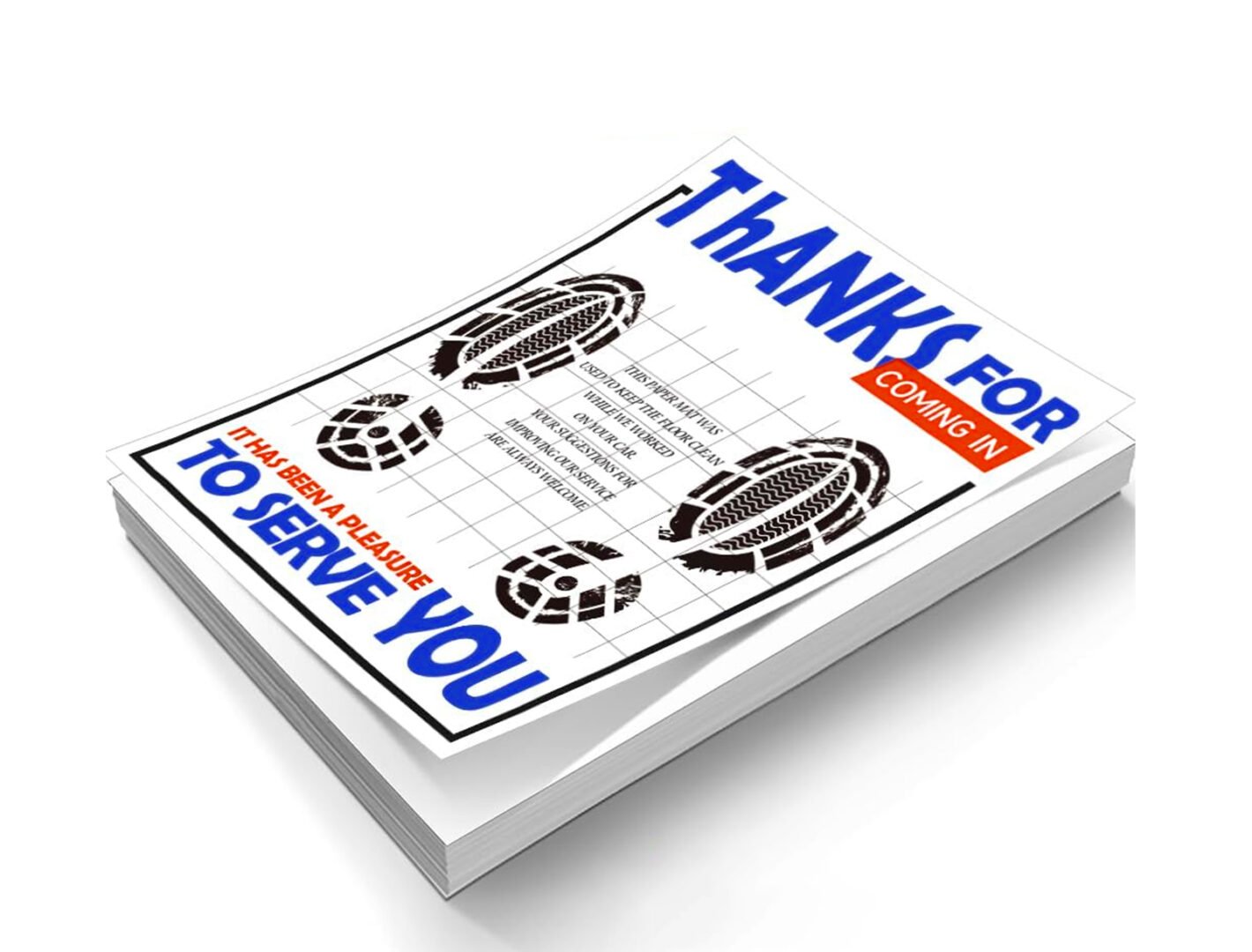 100 GSM Woodfree Paper Car Mat 4 Color Size 48x68 cm
