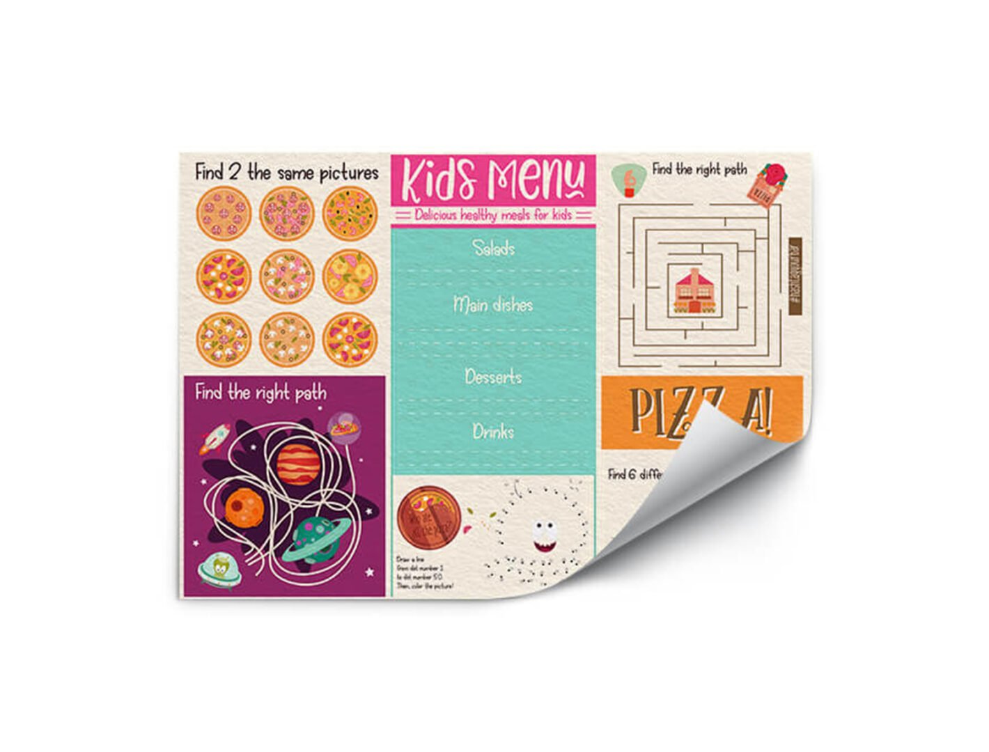 100 GSM Woodfree Paper Table Mat  (Size: 30x42 cm) 2 Color
