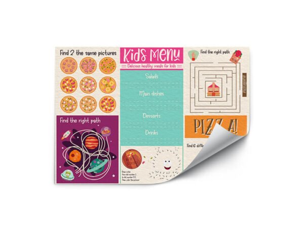 100 GSM Woodfree Paper Table Mat  (Size: 30x42 cm) 2 Color