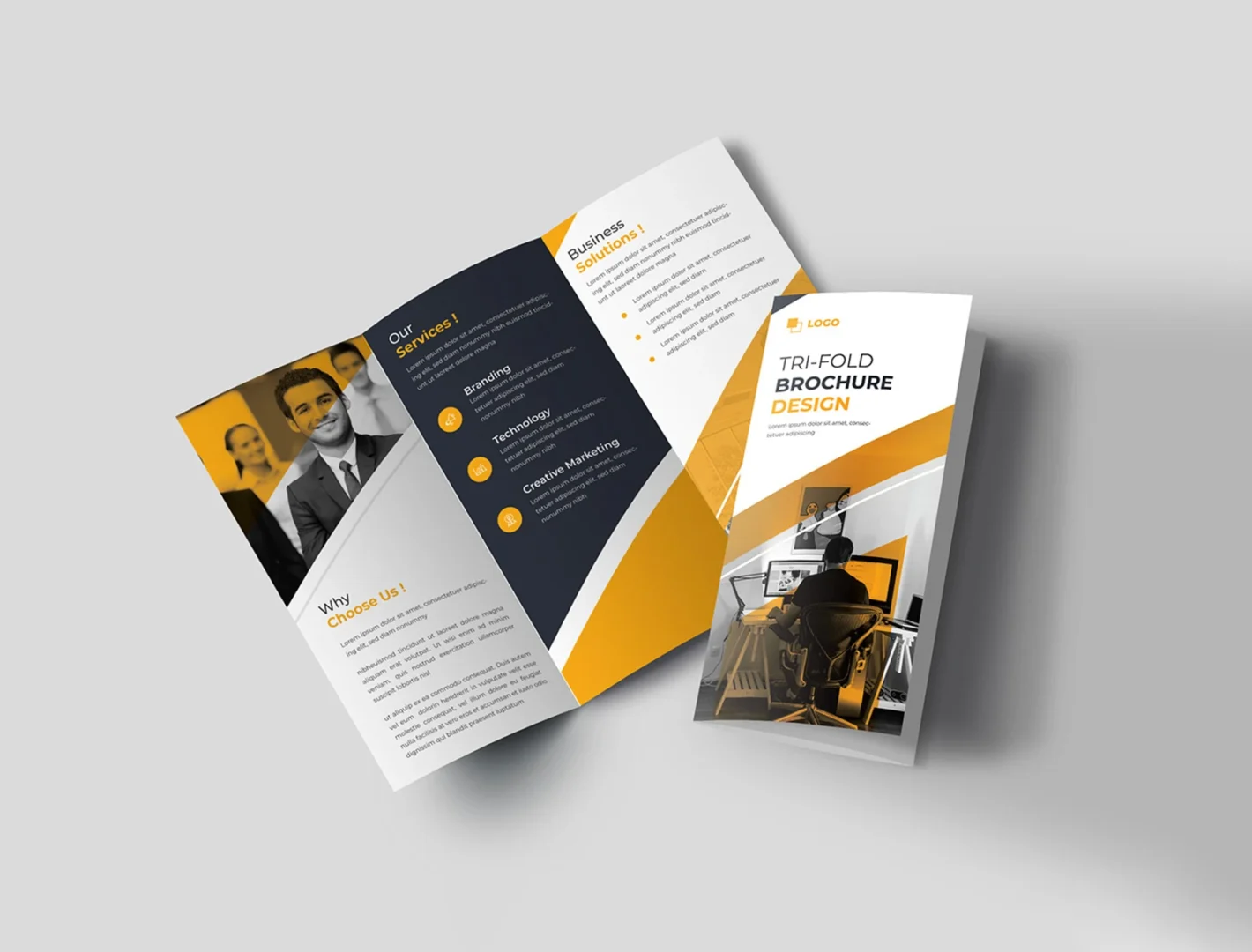 115 GSM Glossy Paper Brochure (Size: A3 Tryfold)