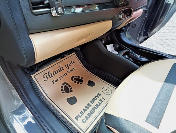 135 GSM Glossy Paper Car Mat 2 Color Size 42x60 cm - Image 2