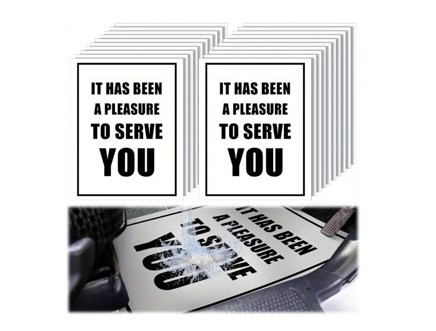 135 GSM Glossy Paper Car Mat 2 Color Size 48x68 cm