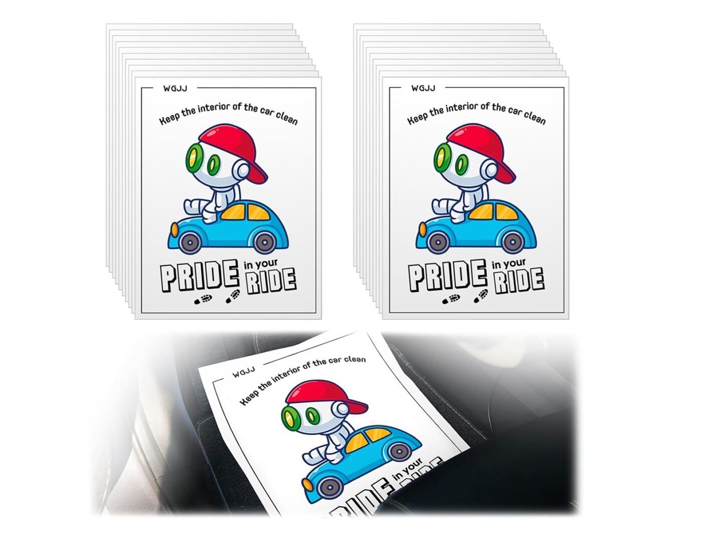 135 GSM Glossy Paper Car Mat 4 Color Size 30x42 cm