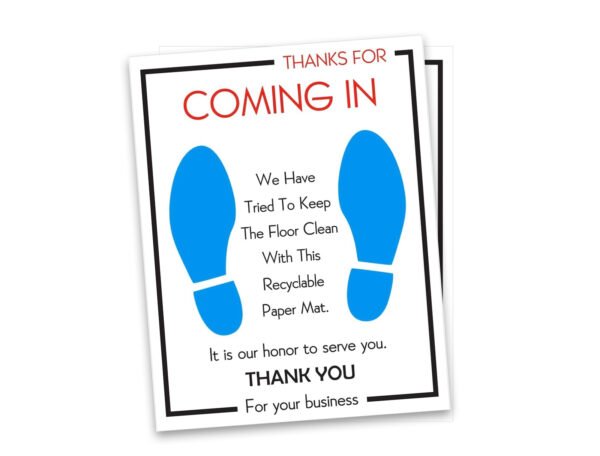 135 GSM Glossy Paper Car Mat 4 Color Size 34x48 cm