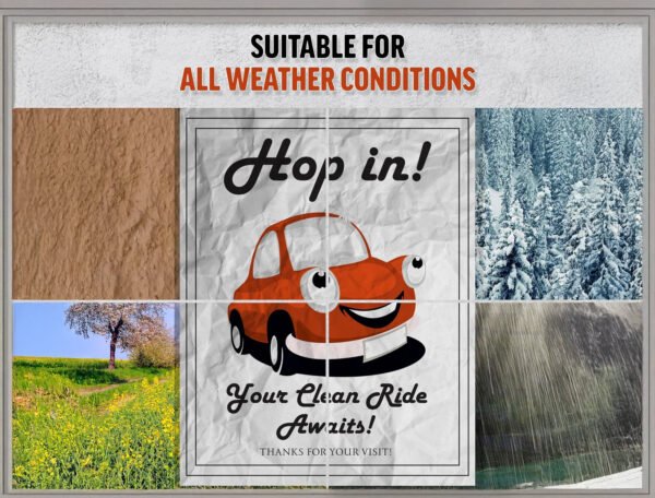 135 GSM Glossy Paper Car Mat 4 Color Size 42x60 cm - Image 2
