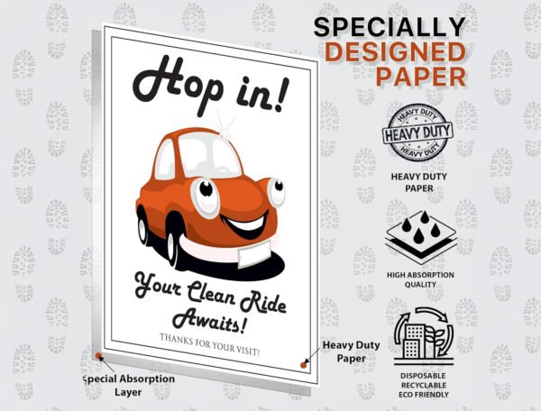 135 GSM Glossy Paper Car Mat 4 Color Size 42x60 cm - Image 4
