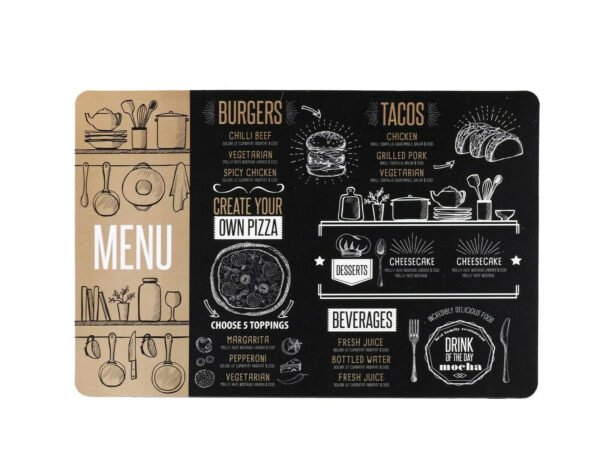 135 GSM Glossy Paper Table Mat  (Size: 30x42 cm) 2 Color