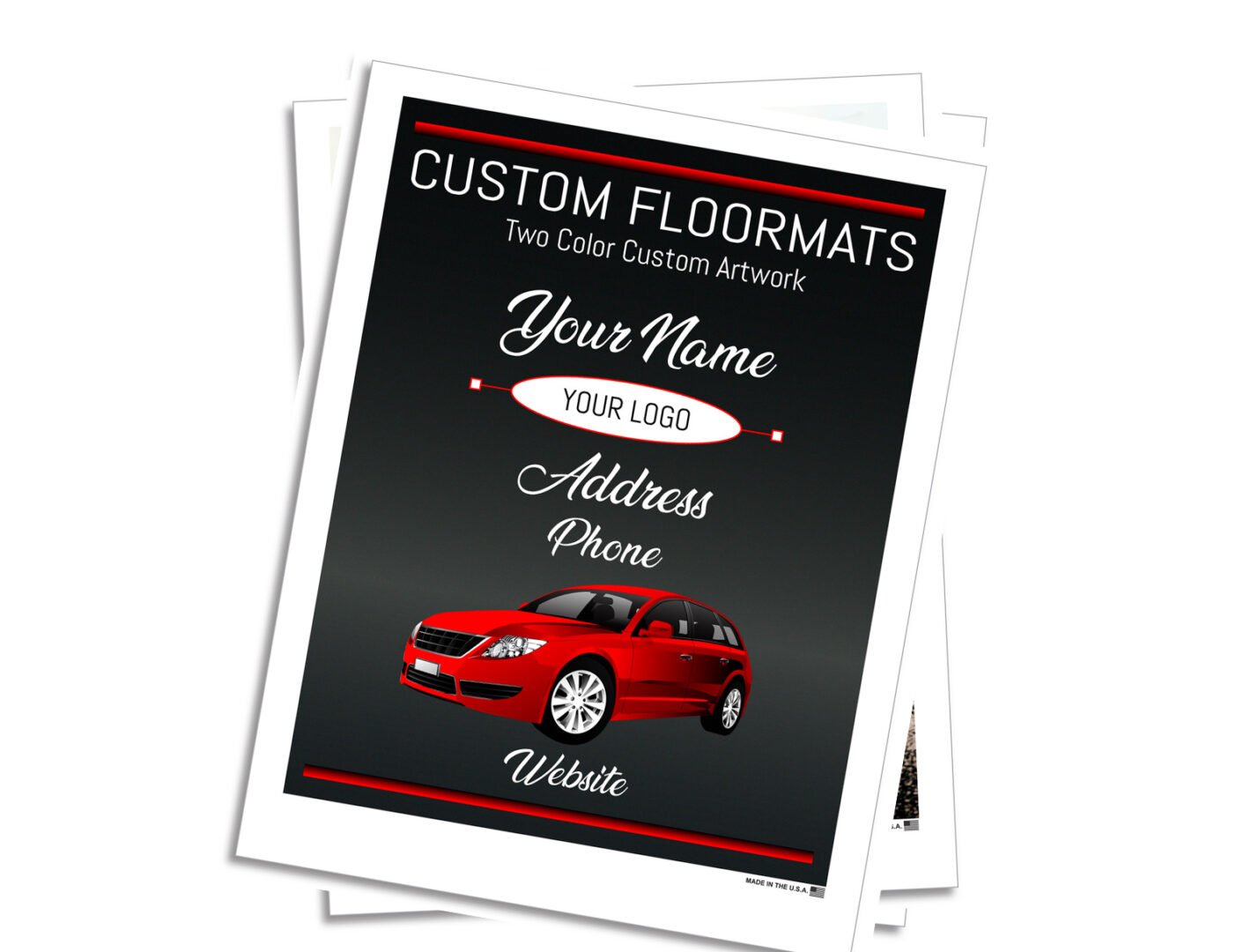 90 GSM Glossy Paper Car Mat 2 Color Size 30x42 cm