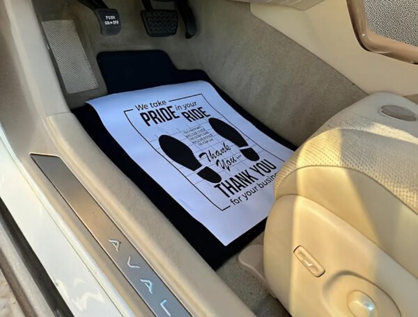 90 GSM Glossy Paper Car Mat 2 Color Size 34x48 cm - Image 3