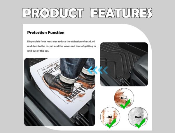 90 GSM Glossy Paper Car Mat 4 Color Size 30x42 cm - Image 3