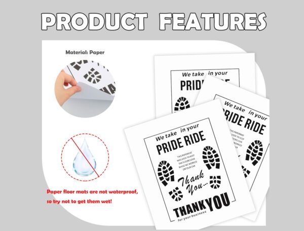 90 GSM Glossy Paper Car Mat 4 Color Size 30x42 cm - Image 2