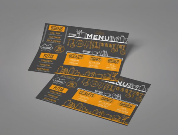 90 GSM Glossy Paper Table Mat  (Size: 30x42 cm) 2 Color