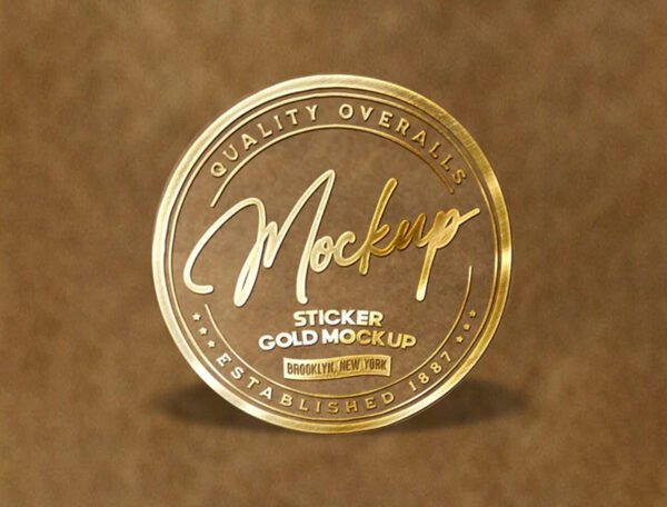 Custom Die Cut Gold Foil Sticker Glossy Lamination 80 gsm Size 9x5.5 cm - Image 2