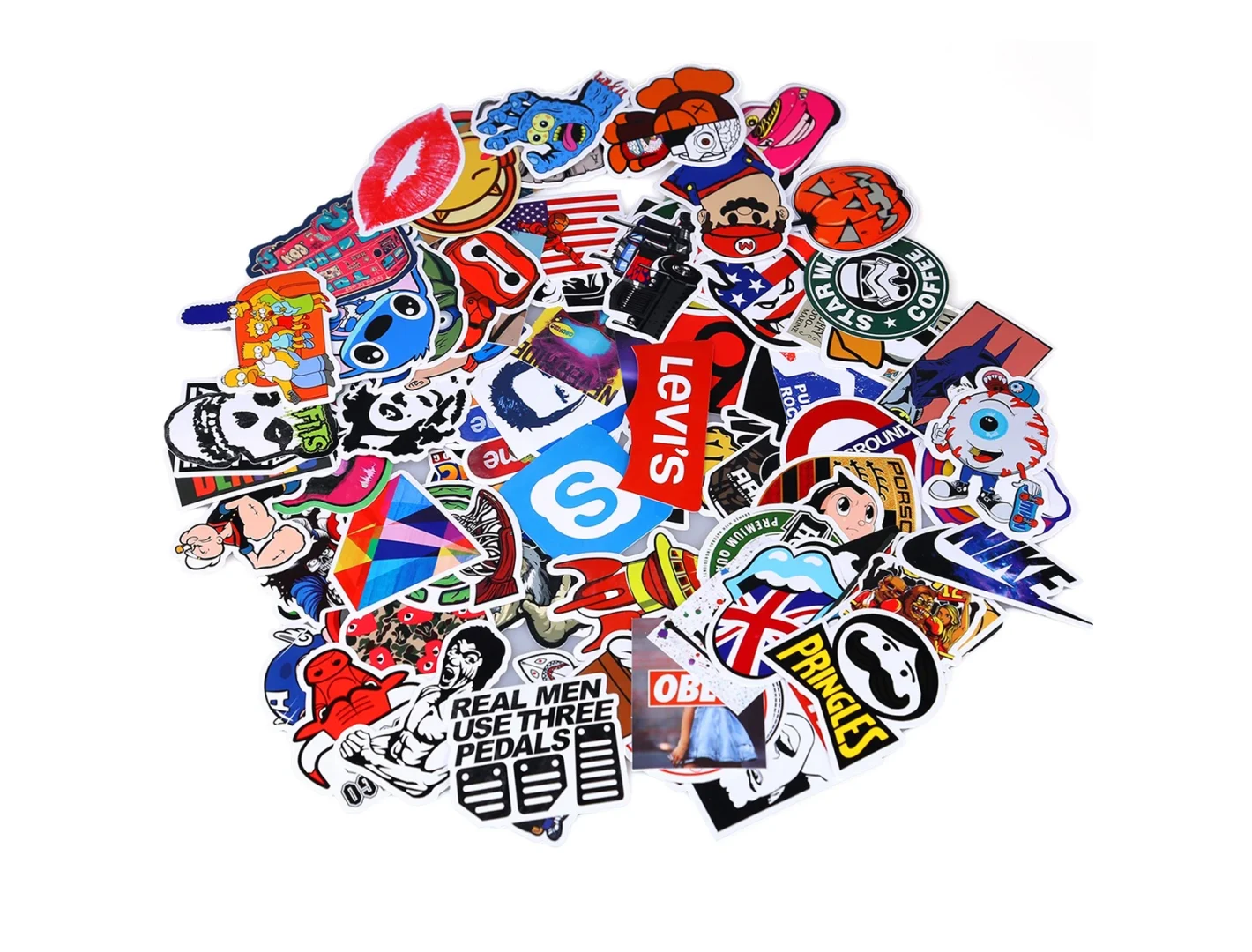 Custom Die Cut Sticker Glossy Lamination 80gsm Under 9x5.5 cm