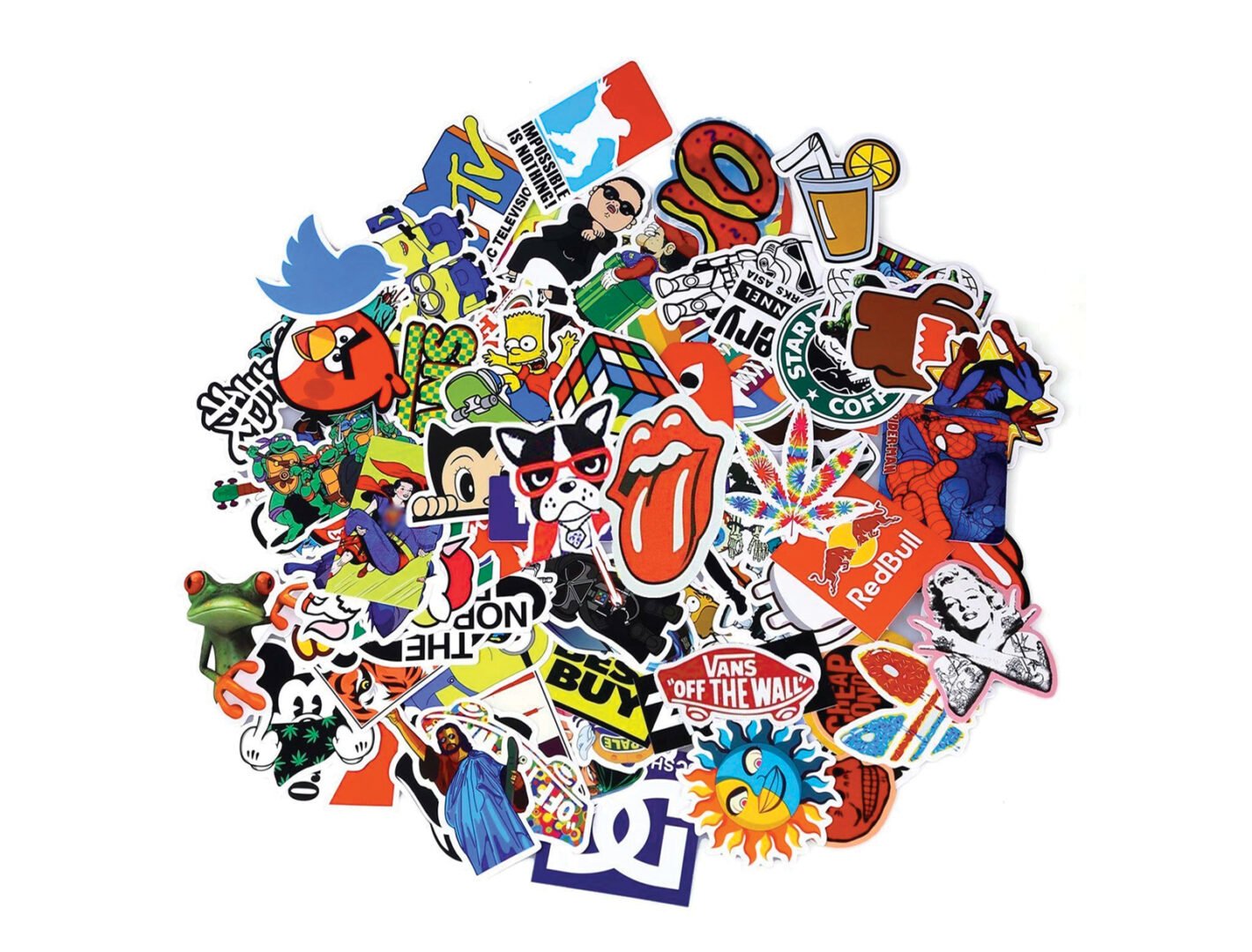 Custom Die Cut Sticker Glossy Lamination Under 9x5.5 cm