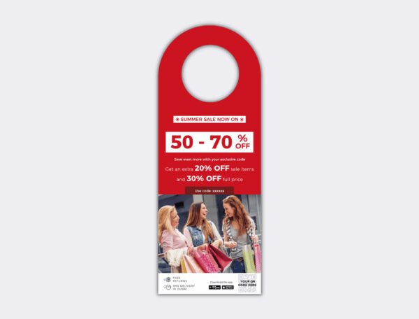 Door Hanger Butterfly Design(Matt Lamination 350gsm) Size 12x28.5 cm - Image 2