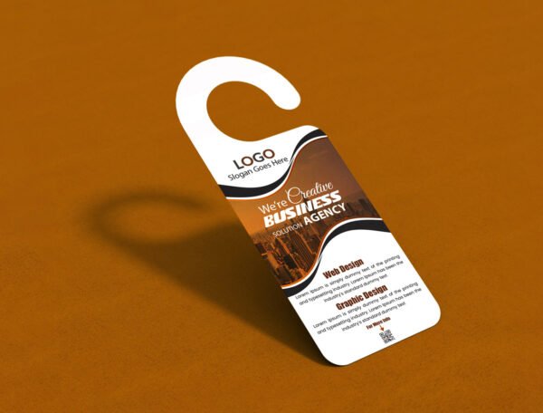 Door Hanger Cane Design (Matt Lamination 350gsm) Size 24x9.5 cm - Image 2