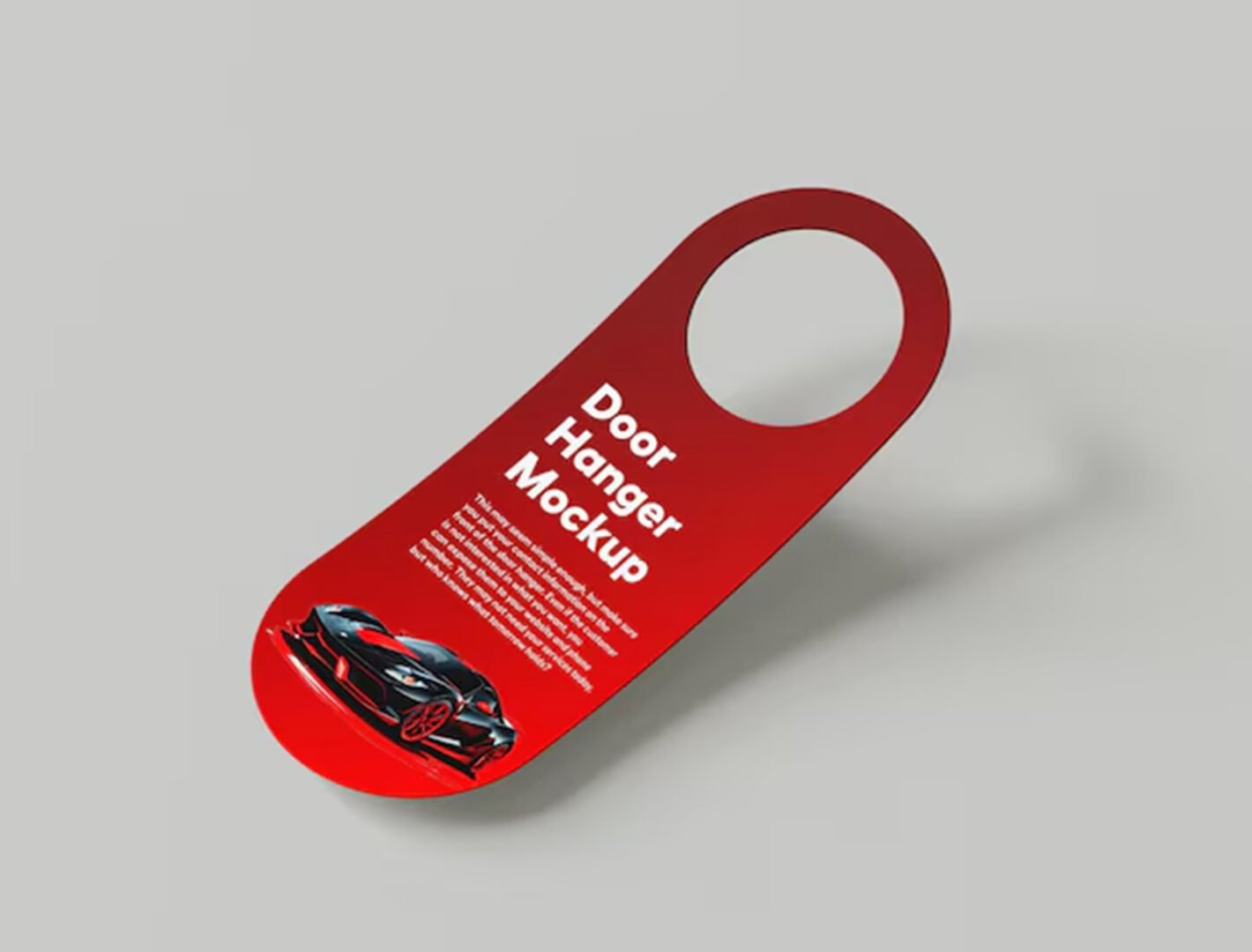 Door Hanger Rounded Corner Design (Matt Lamination) Size 12x28.5 cm