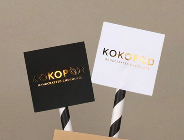 Gold Foil Sticker Glossy Lamination 80gsm Size 9x5.5 cm - Image 4