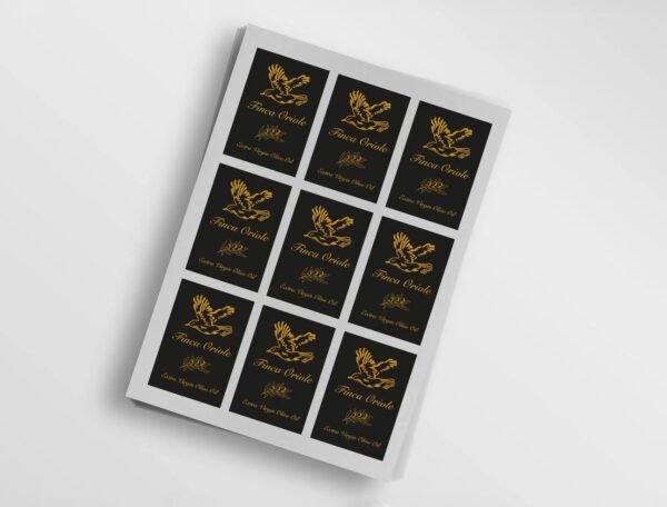 Gold Foil Sticker Glossy Lamination 80gsm Size 9x5.5 cm - Image 3