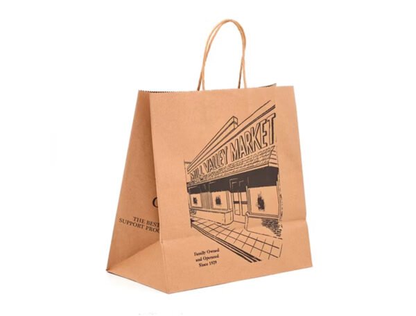 Kraft Paper Bag (Brown Recycled) Open 75x41x10 cm - Image 2