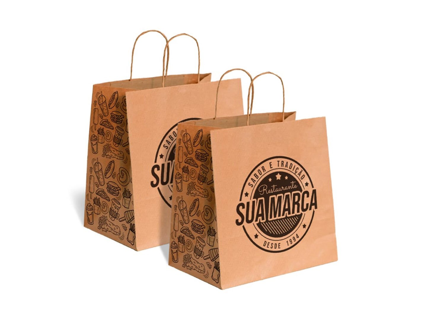 Kraft Paper Bag (Brown Recycled) Open 75x41x12 cm