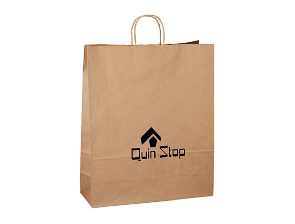 Kraft Paper Bag Top Fold (Brown) Open 75x41x10 cm - Image 2