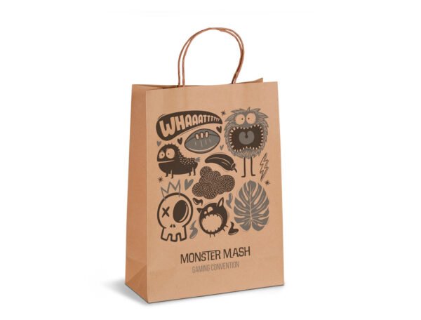 Kraft Paper Bag Top Fold (Brown) Open 75x41x10 cm - Image 4