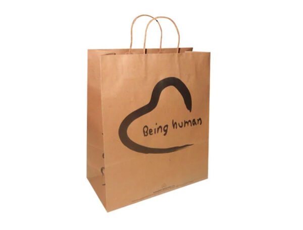 Kraft Paper Bag Top Fold (Brown) Open 75x41x12 cm - Image 3