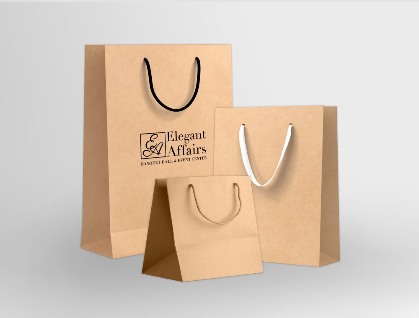 Kraft Paper Bag Top Fold (Brown) Open 89x41 cm